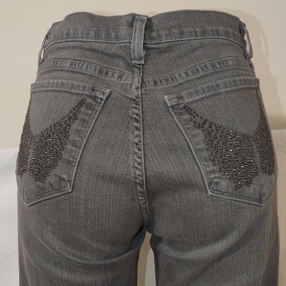 NYDJ ⭐️ Charcoal Gray Embellished Jeans - Picture 5 of 10
